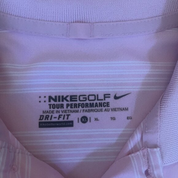 Lot of 2 Nike Golf Polo Shirts Size L and XL Blue and Pink - Picture 9 of 11